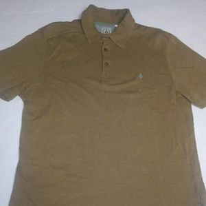 Volcom mens size medium light brown polo